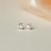 925 Sterling Silver Crytal Moon Pearl Stud Earrings For Woman Christmas Gifts Piercing Jewelry Aretes De Mujer Party Gift