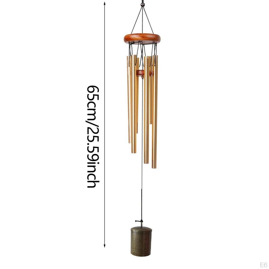 Metal Wind Chime 26 inch Waterproof Deep Tone Hanging Ornament Memorial Windchime for Outdoor Sister