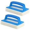 AIMOONSA Pool Sponge Brush - Pack of 2, Ergonomic Handle, Round 14.5 X 8.7 X 7 Cm, Blue