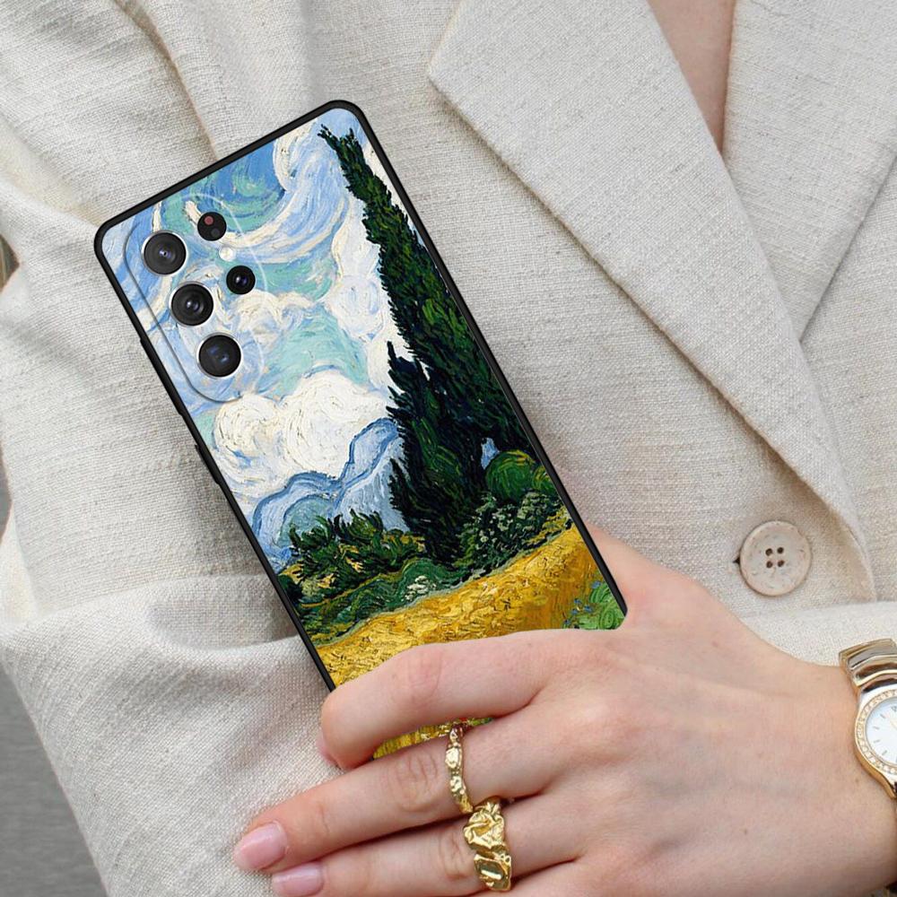 Paintings Starry Night Van Gogh Cell Phone Case for Samsung Galaxy S26 Ultra S25 S24 S23 S22 S21 S20 Note10 Cover
