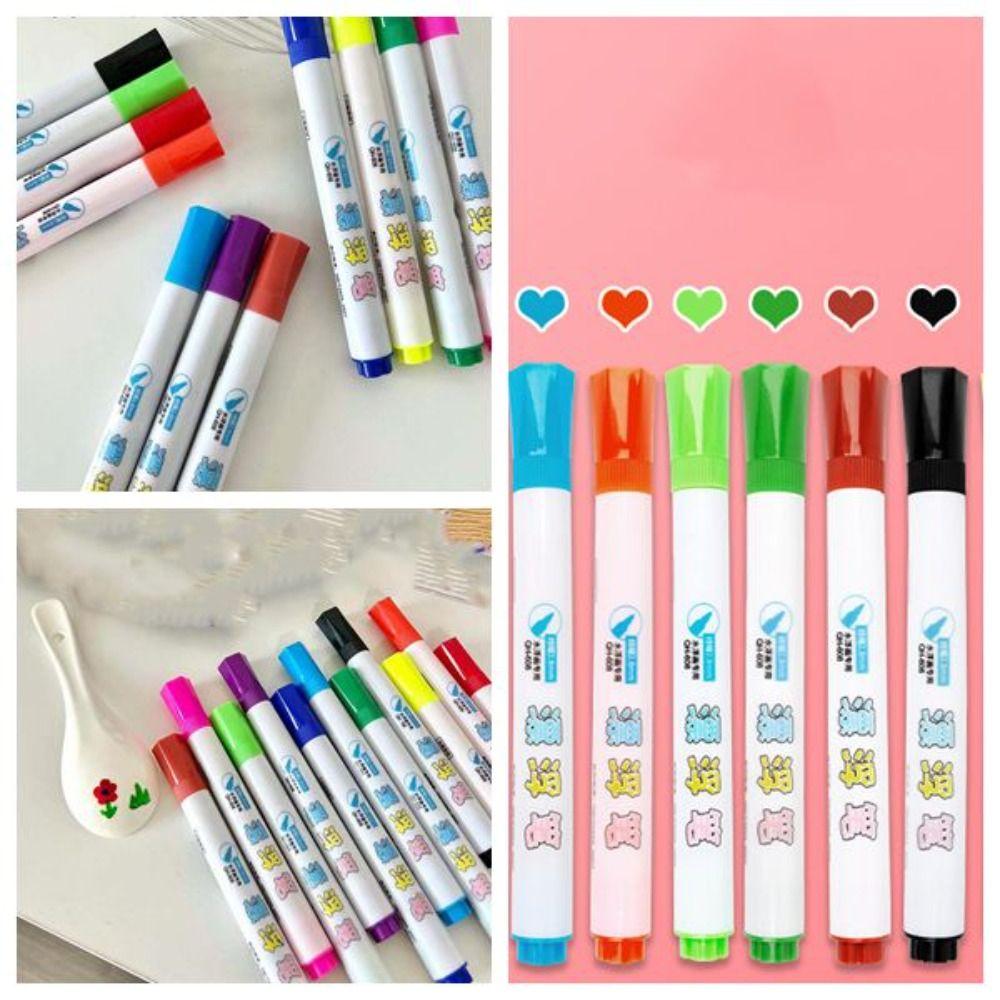 

Erasable Water Painting Pen Colorful Graffiti Watercolor Pen Children 12pcs with spoon