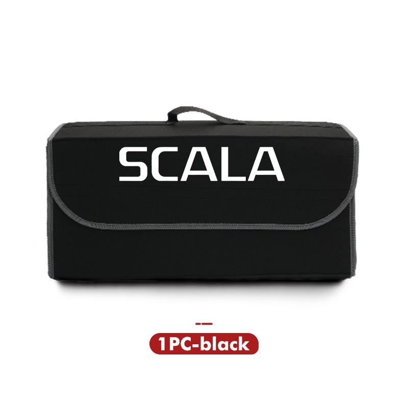 For Skoda Car Logo Trunk Storage Box Large Capacity Tool Organiser Bag Accessories S Kodiaq Octavia 2 3 Yeti Karoq Rapid Fabia