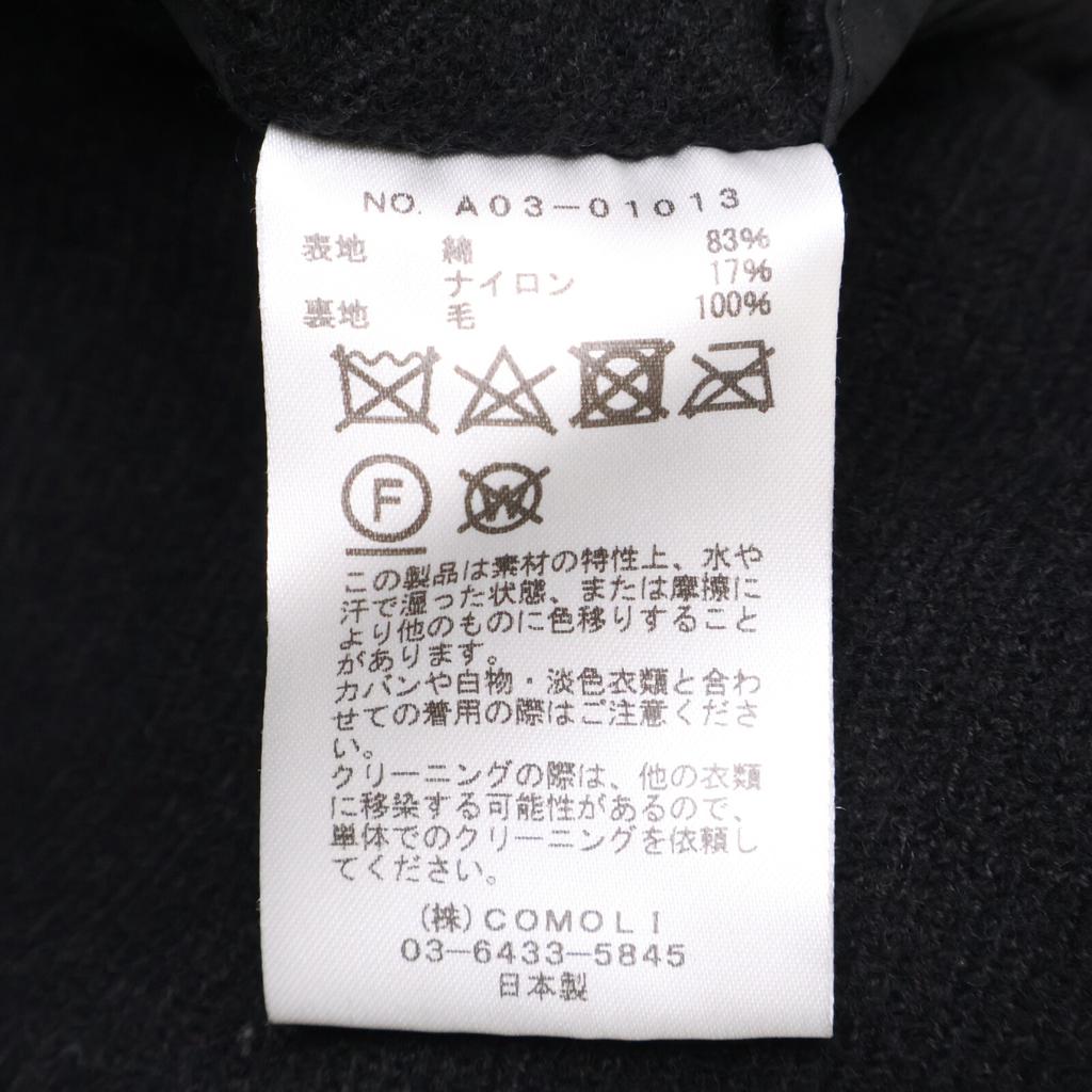 COMOLI [24AW] A03-01013 Cotton Nylon Coach Jacket 1 blackUsed