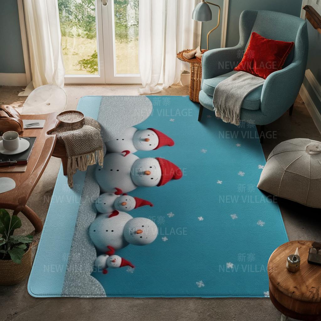 Hauseingangsteppich Fußmatte Haustür Wohnzimmer Bad Fuß Badezimmer rutschfest wasserabsorbierend Teppiche Bad Frohe Weihnachten Winter