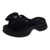Cool slippers women wear versatile summer sandals, new summer cute fashion bow ins tide