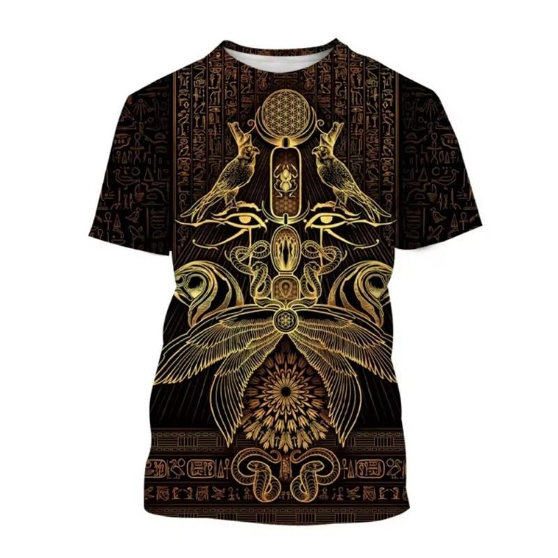 Summer Men T-shirt 3D T Shirt Men's God Eye of Egypt Women Short Sleeve T-Shirts Kid T-shirt Y2k