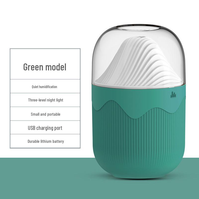 Compact Silent Humidifier: Portable Mini Air Purifier for Bedroom with Large Fog and Easy Water Refill