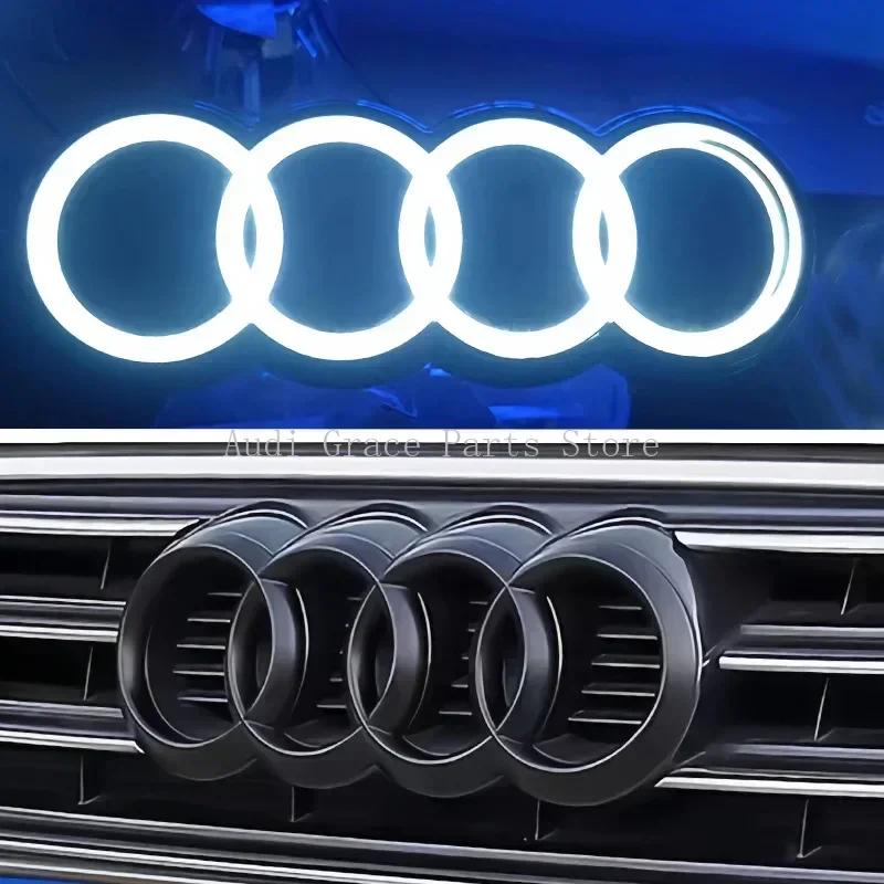 Front grille logo lamp LED dynamic streamer lamp quattro 8s TT RS A1 A3 A4 A5 A7 A8 S3 S4 S5 S6 S7 Q3 Q5 Q7Q8 car lamp stickers8