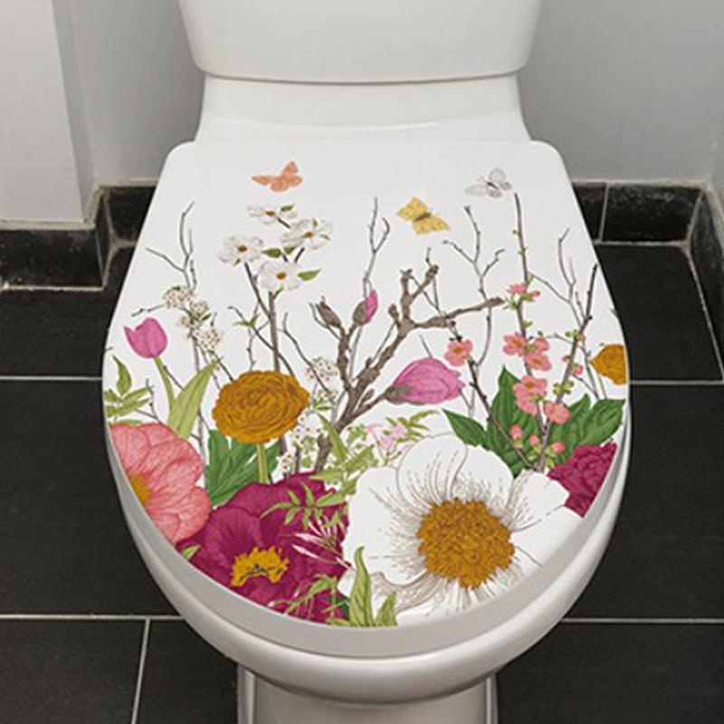 3D Toilet Seat Wall Sticker Art Wallpaper Bathroom Decals Self-Adhesive Removable Toilet Lid Sticker Home Decor Accessories