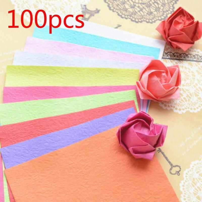 100pcs Origami Paper Kawasaki Rose Handmade DIY Material Decorative Paper Scrapbooking Paper
