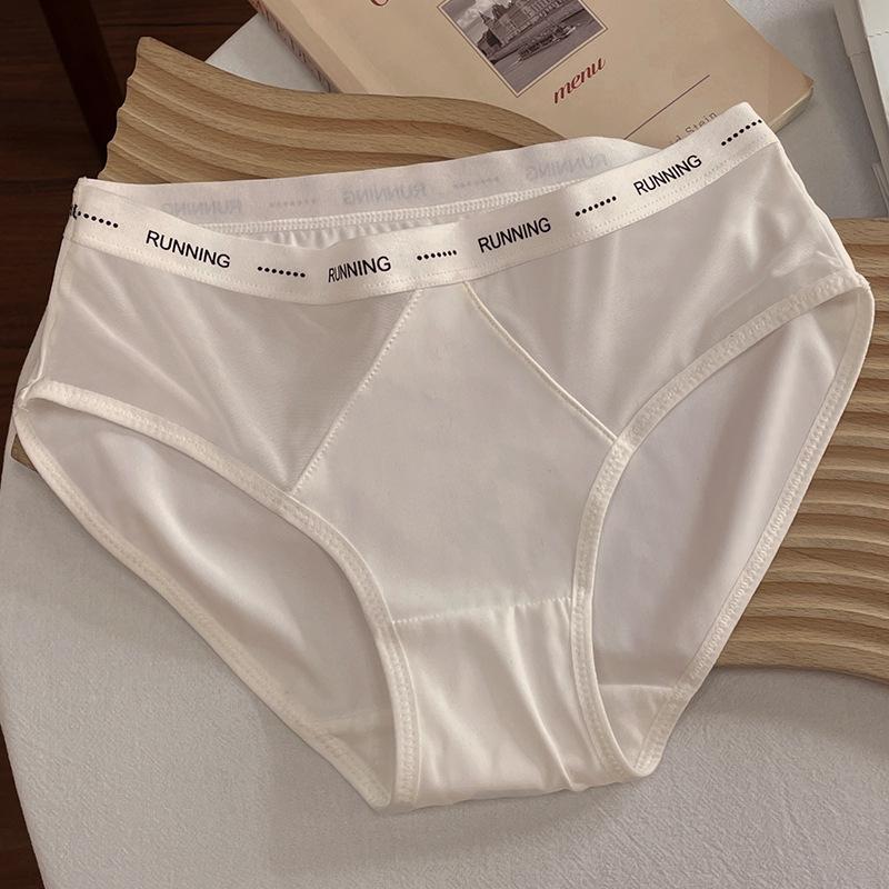 Summer Thin Cotton Underwear for Women Knickers Comfortable Breathable Hip Hugging Sports Mid Waist Triangle Panties