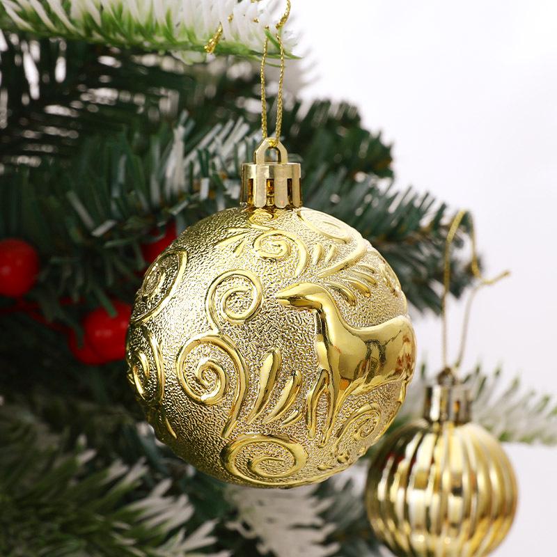 Irregular Shape Christmas Tree Ornaments, Set of 12 Balls for Festive Decor