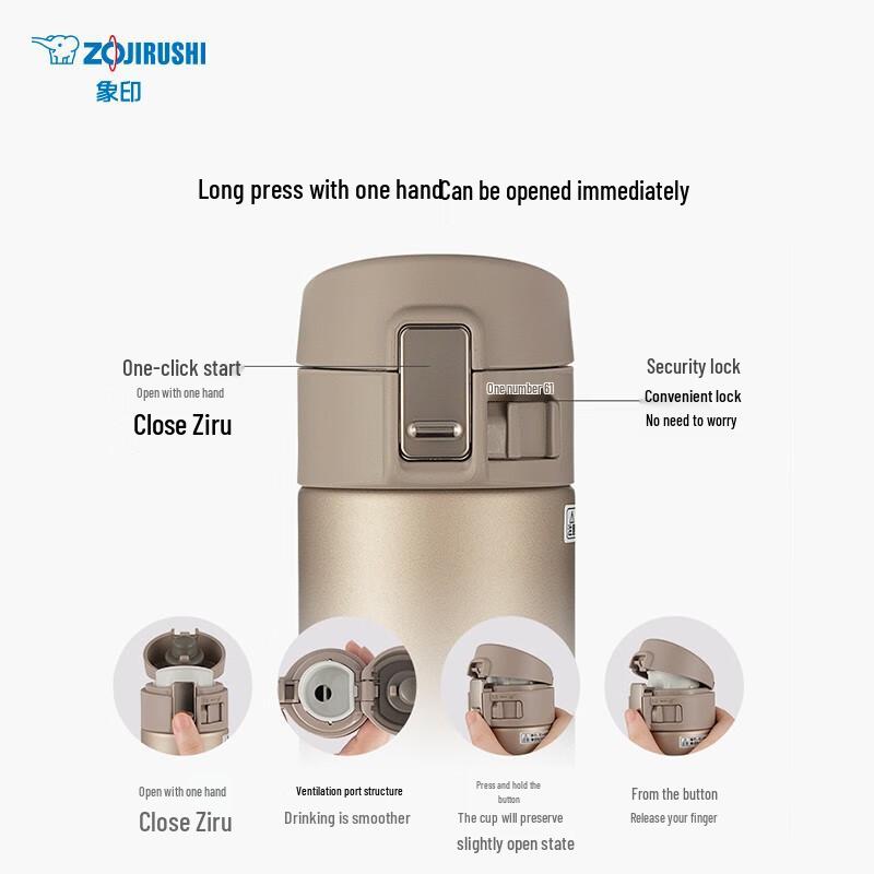 Zojirushi SM-KR36 360ml Stainless Steel Vacuum Mug
