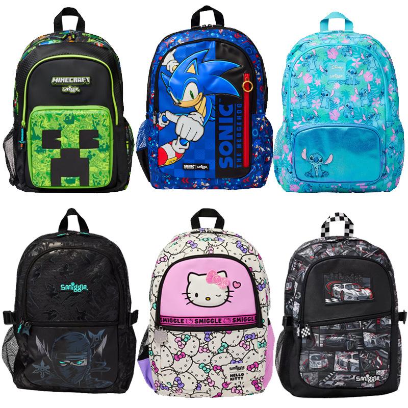 Smiggle Backpack for Kids School Large Capacity Lightweight Casual Dual-Use Shoulder Bag