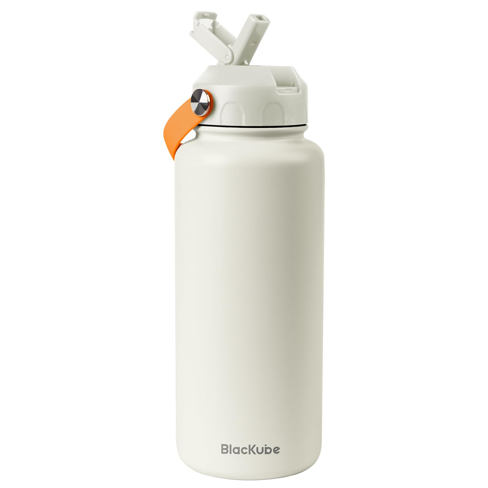 

Blackube Straw Water Bottle, 1000ml, Double-Walled Vacuum-Insulated Sports Bottle, Large Capacity, Stainless Steel Thermos, Ideal for Girls and Boys,