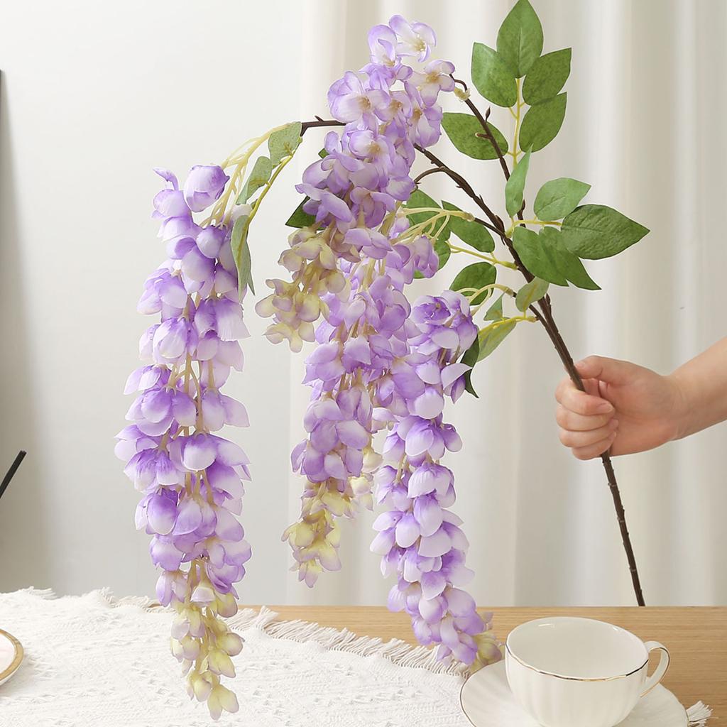 Five-branched Wisteria Hanging Decoration, Wedding, Artificial Flower, Garden Party