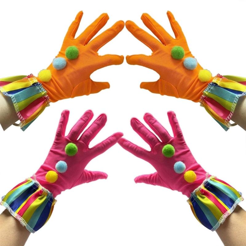Christmas Gloves Colorful Festive Party Accessories Warm Soft Breathable Fabric For Holiday Cosplay Winter Event