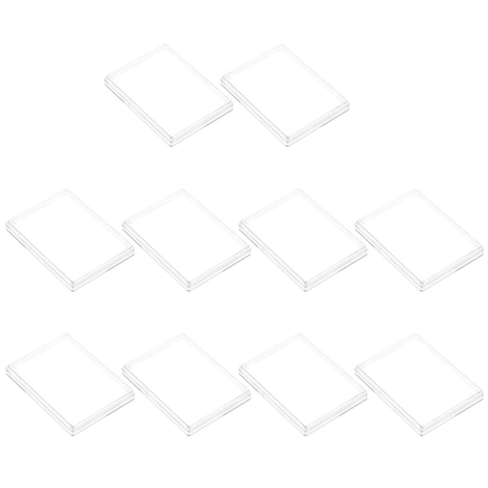 

10 Pcs Transparent Storage Container Rectangular Coin Storage Money Handling Storage Case Home