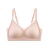 Gathering Seamless Mesh V-neck Wireless Bra - Women's Bust Control Tank Style