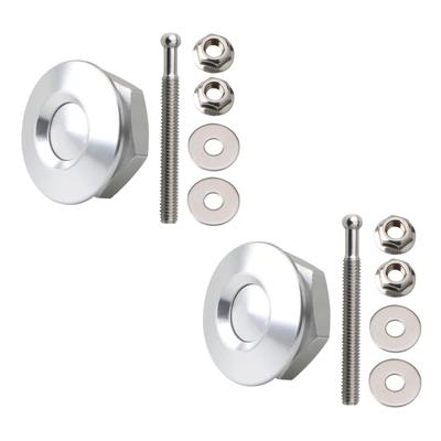 Nakk One Aluminium Haubenhalter Schnellverschluss Haubenhalter Drucktyp 2er Set (Silber)