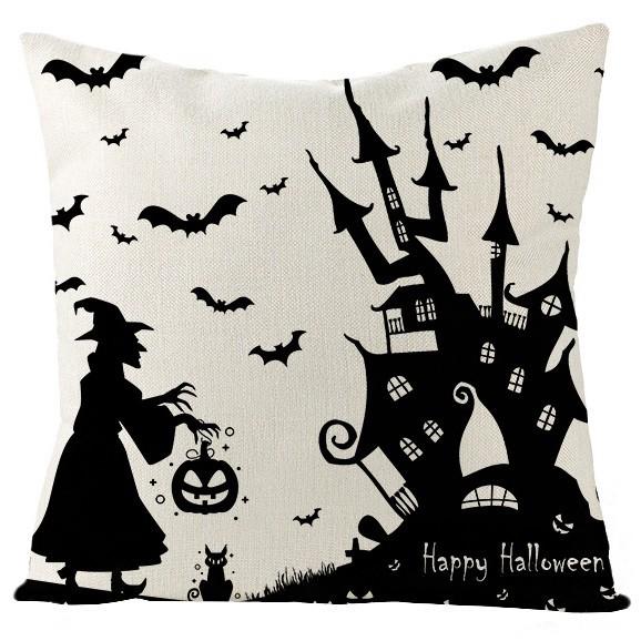 New Halloween Pillowcase Home Fabric Sofa Car Bedside Cushion Cover
