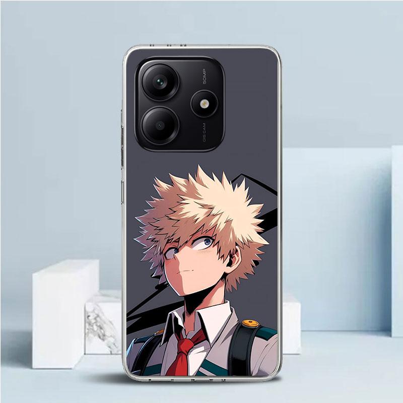 Bakugou Katsuki MHA My Hero Phone Case For Xiaomi Redmi Note 15 14 14S 13 12S 12 Pro Plus 11S 11 11T 11E 10S 10 + Soft TPU Back