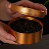 Round Aluminum Alloy Tea Pot Trumpet Portable Travel Tea Box Metal Mini Stainless Steel Sealed Tea Box Home Decoration Gift