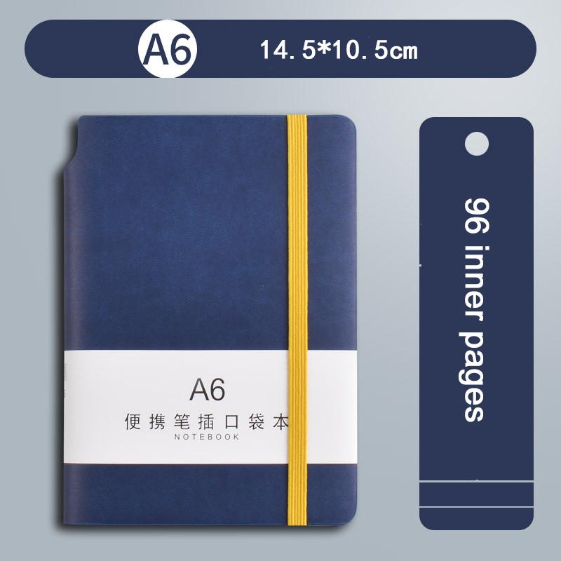 (Gravírování loga zdarma) A6/A7 přenosný zápisník z měkké kůže, účetní kniha ve tvaru trumpety, silný tečkovaný zápisník, kniha záznamů, mini výpisník