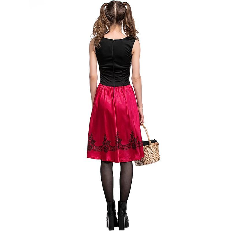 Adult Little Red Riding Hood Costume Halloween Party Cosplay Sweet Style Set Women