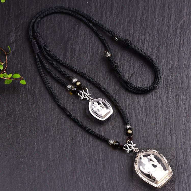 Adjustable Hand-Woven Thai Amulet Lanyard - Single, Double, or Multiple Hang Options