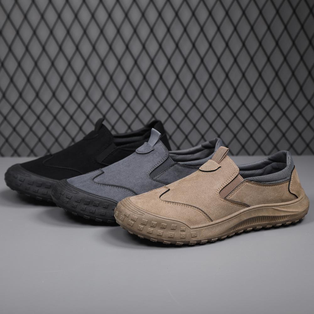 New Spring and Autumn Soft-soled One-pedal Casual Shoes Men's Tooling Trendy Shoes Comfortable Low-top Lazy Shoes Outdoor Men's Shoes