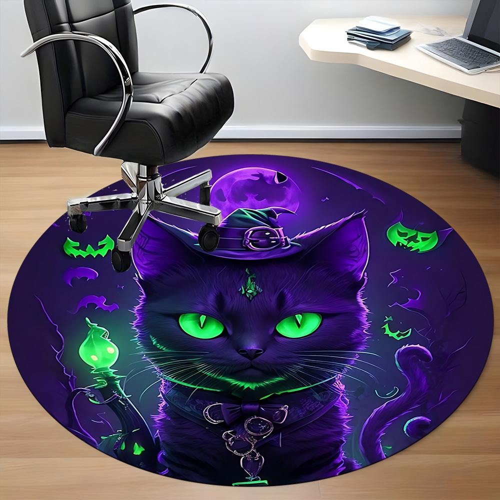 1pc Witchcraft Halloween Office Round Area Rug, Under Office Chairs Bedroom Living Room Home Decor, Room Deco, Available In Various Sizes