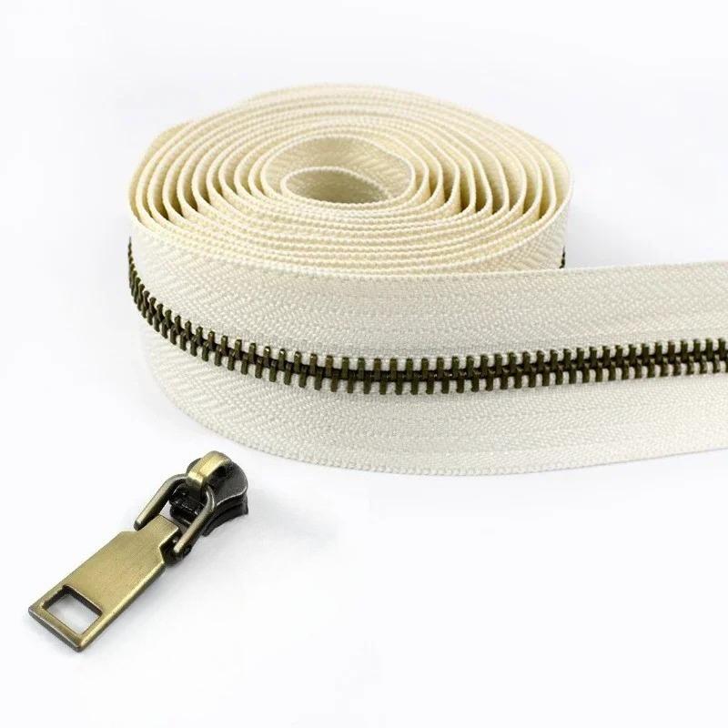 1/2/3/5M Meetee 5# Rollen-Metallreißverschlüsse mit Schiebern Tasche Schuhe Jacke Dekor Verschluss Reißverschluss nach Metern DIY Reparatur Nähzubehör