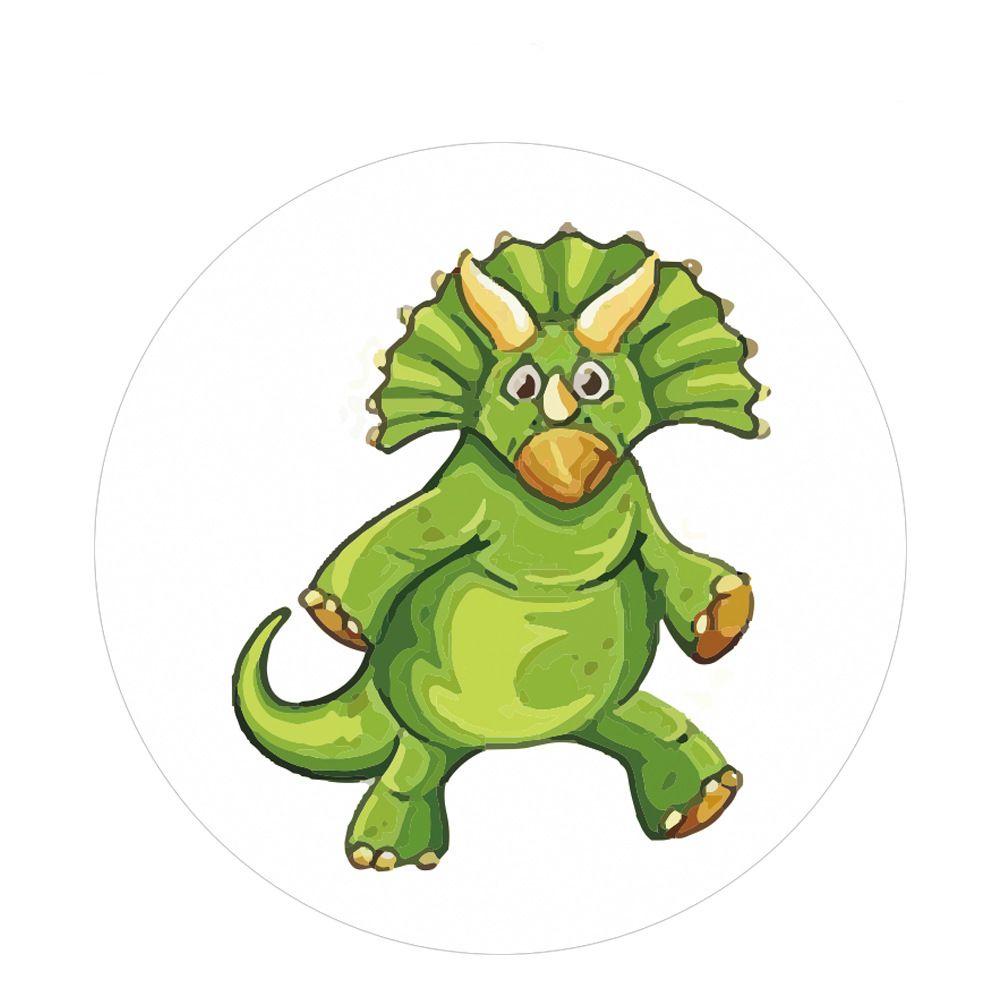Self Adhesive Round Teacher Reward Stickers Dinosaur Encourage Sticker Children's Cartoon Stickers