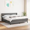 Vidaxl Letto Continentale Con Materasso, Tessuto Grigio Scuro 160X200 Cm