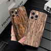 Vintage Wood Grain Pattern Soft Phone Case for iPhone 16 16E 17 Air 15 Pro Max 14 Plus 13 Mini 11 12 7 Black Cover Back Shell