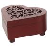 Wooden Music Box Kit Heart Shaped Case Vintage Wind Up Mechanism Office Boxes Puzzle Prop Decorative Birthday Gift Women