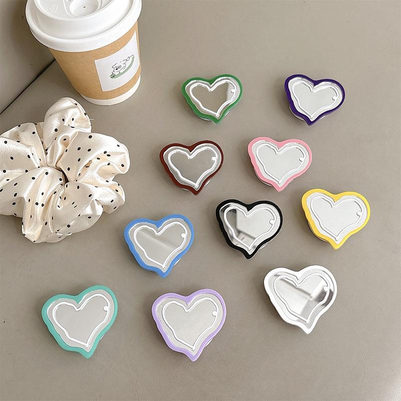 Color Love Mirror, Mobile Phone Case, Airbag Bracket, Simple Makeup Mirror, Niche Portable Portable Watch Drama Support