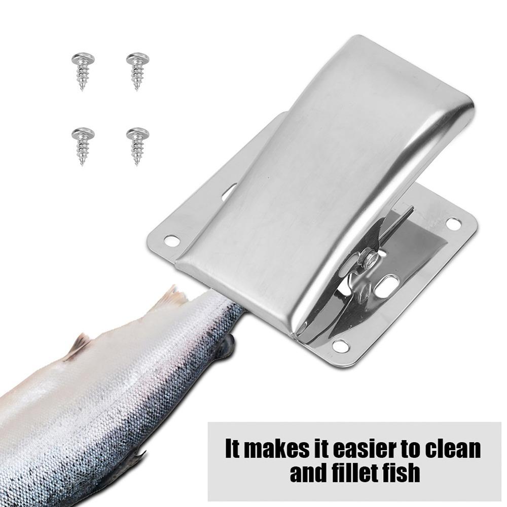 with Mounting Screws Fish Tail Clip Stainless Steel Fish Cleaning Tool  Fish Processing