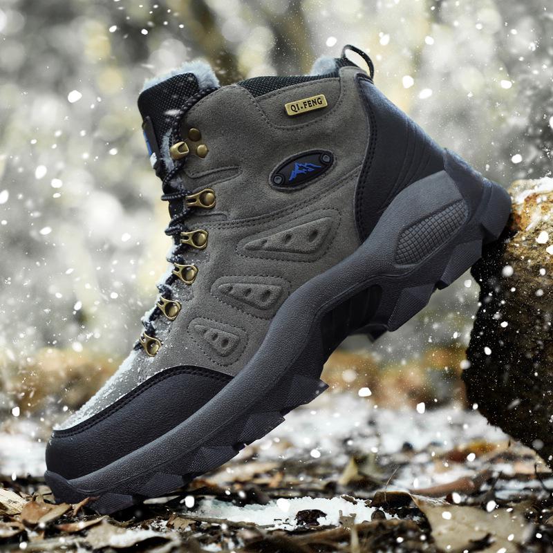 Unisex High-Top Plus Size Hiking & Trekking Shoes – Outdoor & Sports Cotton Footwear