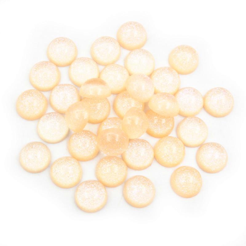 New Fashion 40pcs 12mm Mix Colors Stylish Color Half Ball Flat Back Resin Cabochons Cameo DIY Jewelry Making Accessories