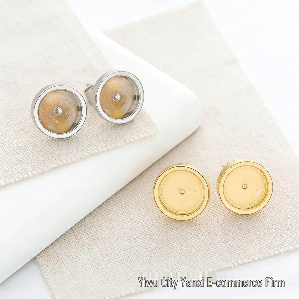 Stainless Steel Earring Post Holder for DIY Jewelry (Inner Diameters: 6/8/10/12mm)