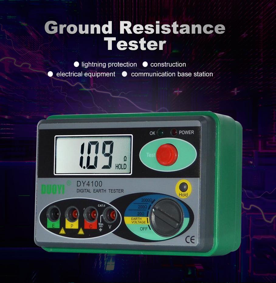 DY4100 High-Precision Digital Ground Resistance Tester for Lightning Protection