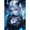 Fantasy Magical World Gothic Cool and Cute Character Aesthetics Anime Girl Canvas Painting Art for Wall Manga Game Room Decor