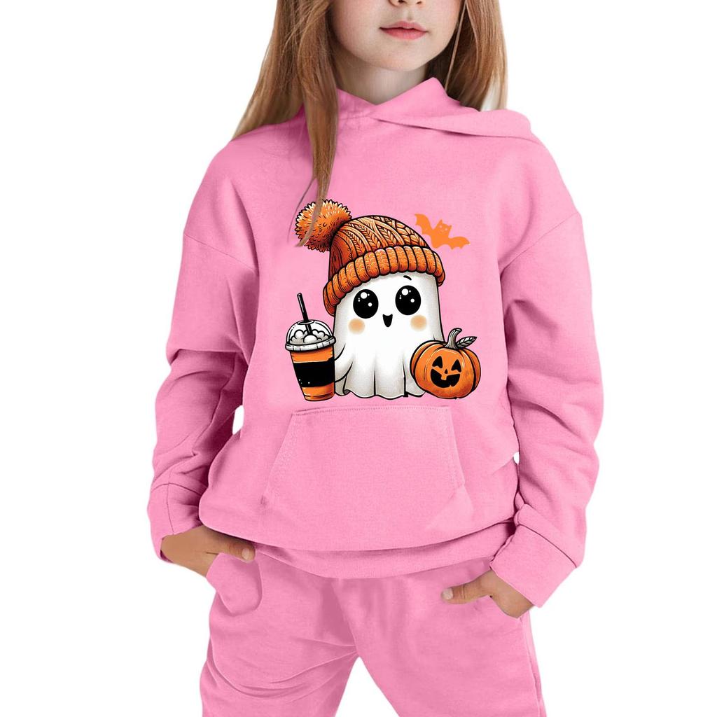 Kids Pullover Hoodie with Halloween Print for Boys Girls