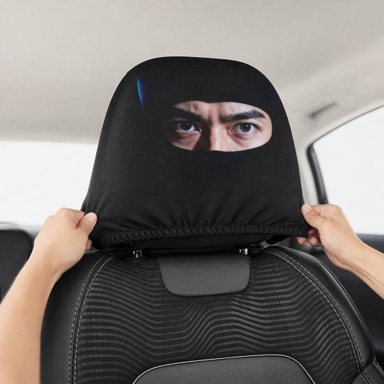 Grappige Cartoon Auto Hoofdsteunhoezen, Universeel Ademend Elastisch Stoel Nekkussen Beschermer, Halloween Spookachtige Auto Interieur Decoratie