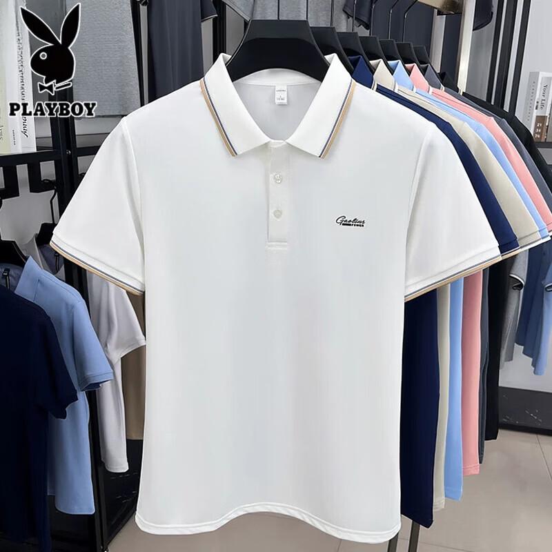 Playboy Men's Ice Silk Breathable Polo Shirt