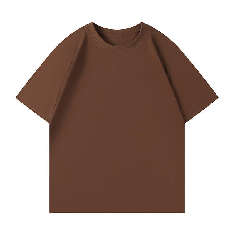 Multi-color Drop Shoulder Loose Fit Cotton T-shirt with Custom Logo