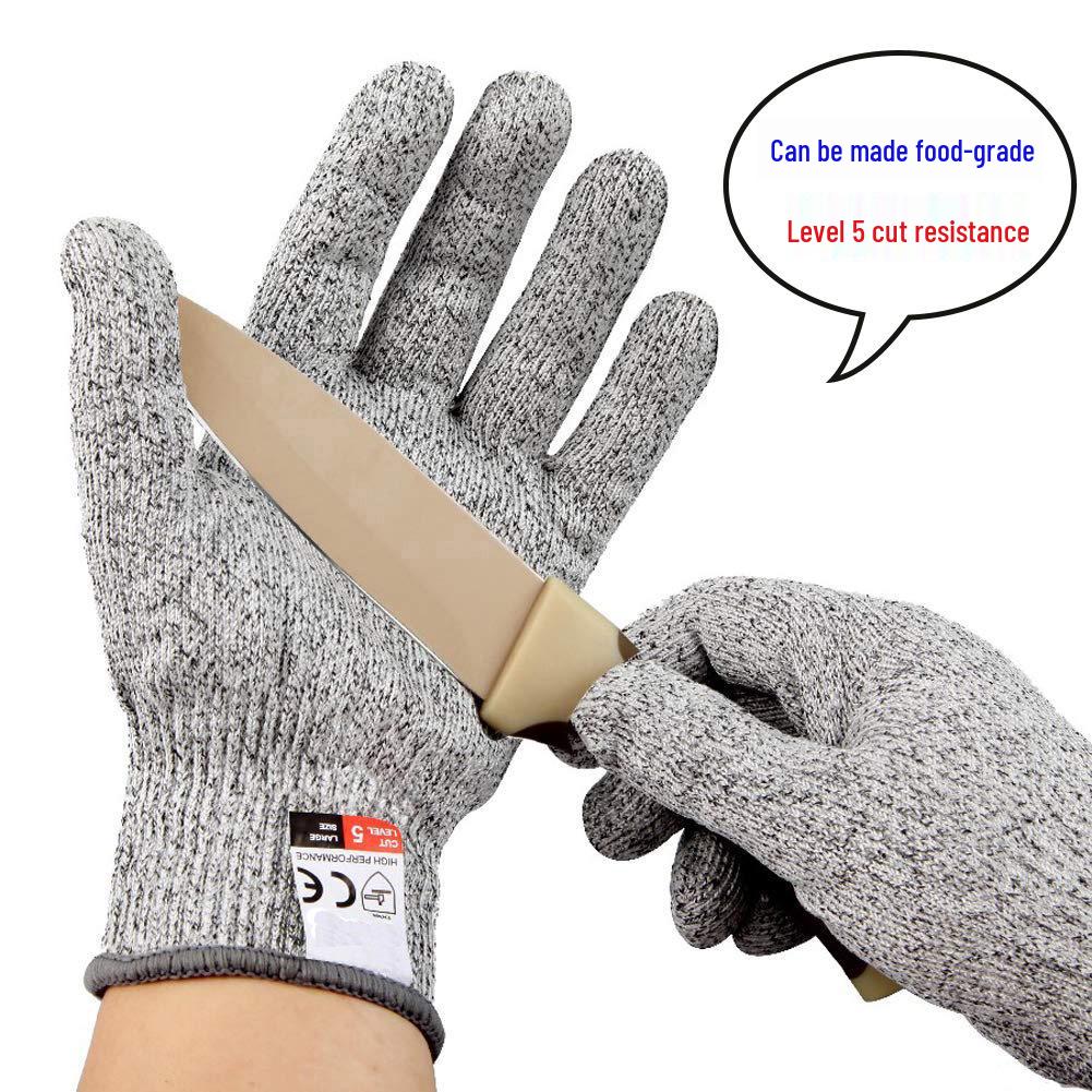 Level 5 Cut-Resistant HPPE Gloves for Kitchen, Woodworking, Slaughtering