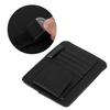 Car Sun Visor Card Bill Holder Organizer PU Leather Storage Bag Glasses Clip(Black)